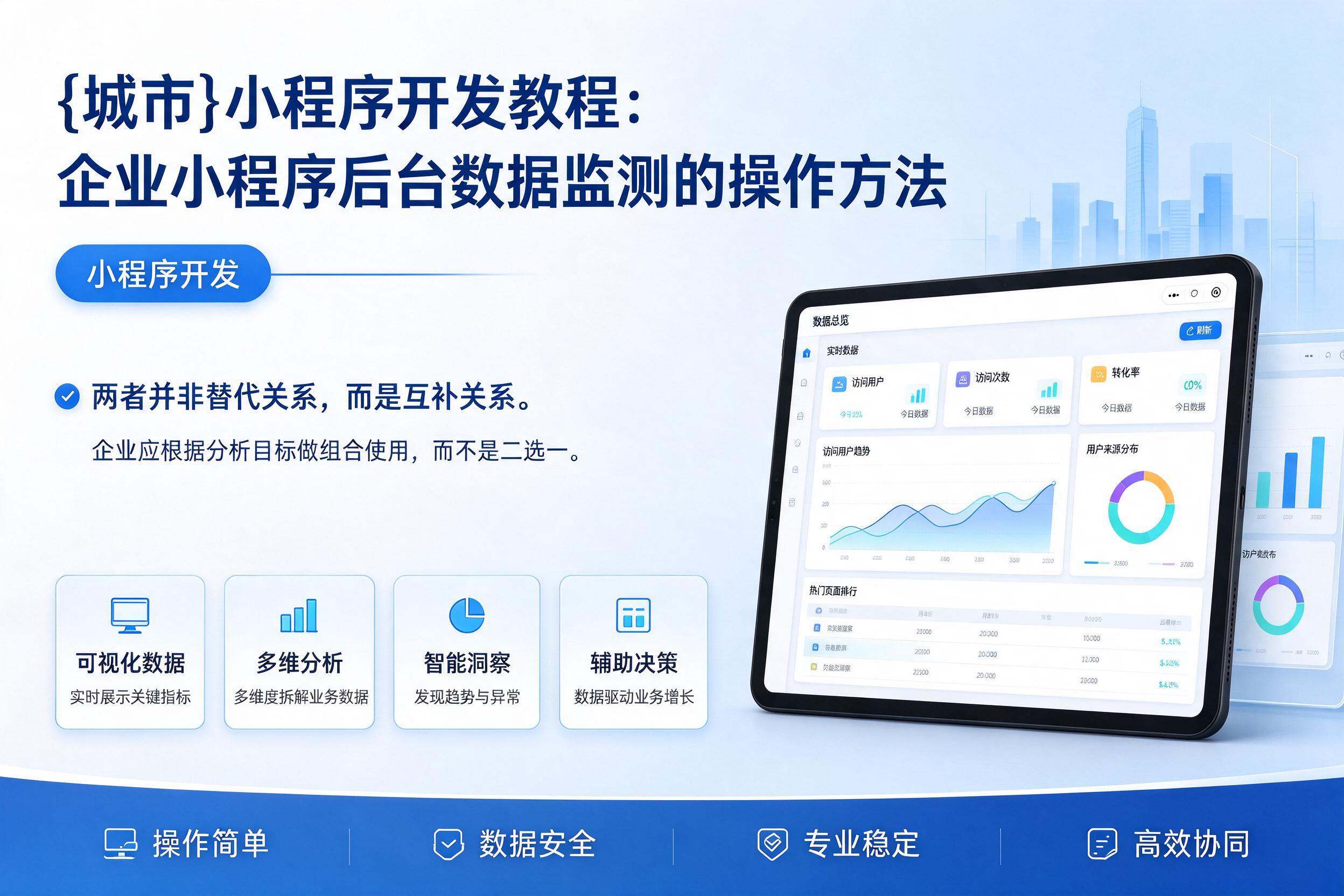 紫阳小程序开发教程：企业小程序后台数据监测的操作方法